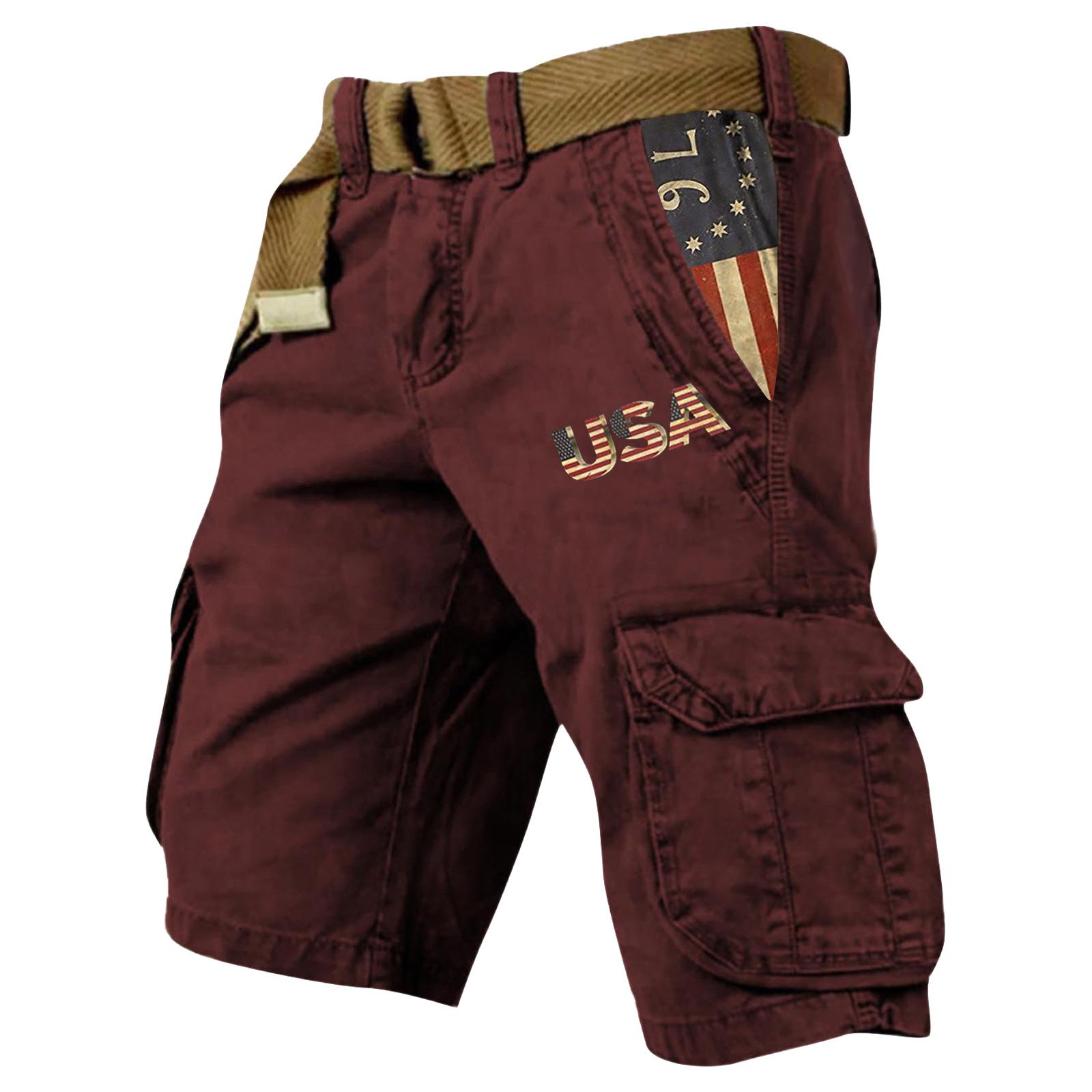 Men s Summer Printed Outdoor Shorts Men s Loose Multi-Pocket Shorts XL винний
Men s Summer Printed Outdoor Shorts Men s Loose Multi-Pocket Shorts XL винний