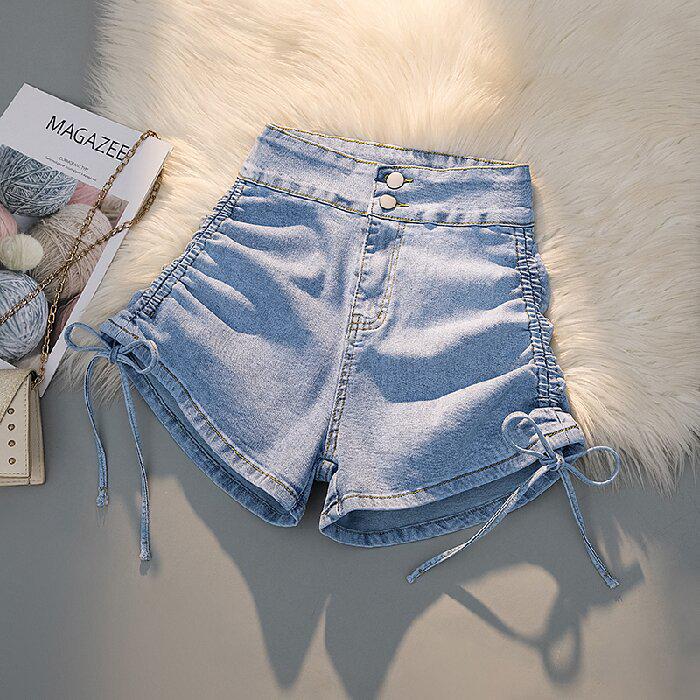 Women s Summer High-Waisted Lace-Up Denim Shorts - Slim Fit, Butt-Hugging, Trendy, Elastic Super Short Hot Pants M
Women s Summer High-Waisted Lace-Up Denim Shorts - Slim Fit, Butt-Hugging, Trendy, Elastic Super Short Hot Pants M