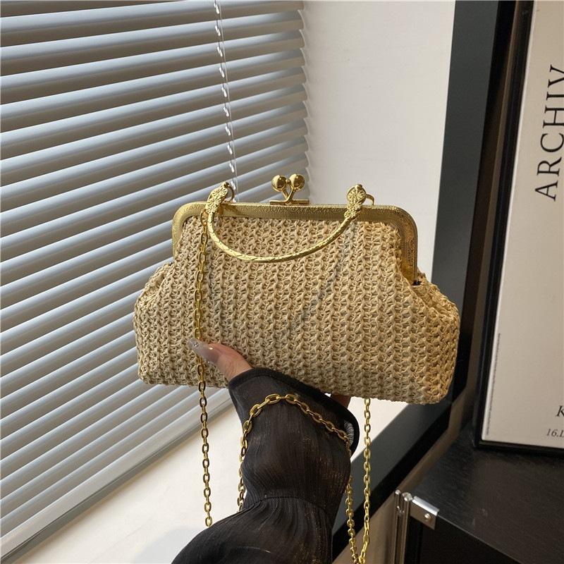 2025 new retro clip shell bag straw simple casual handbag shoulder bag messenger bag fashion women s bag бежевий
2025 new retro clip shell bag straw simple casual handbag shoulder bag messenger bag fashion women s bag бежевий