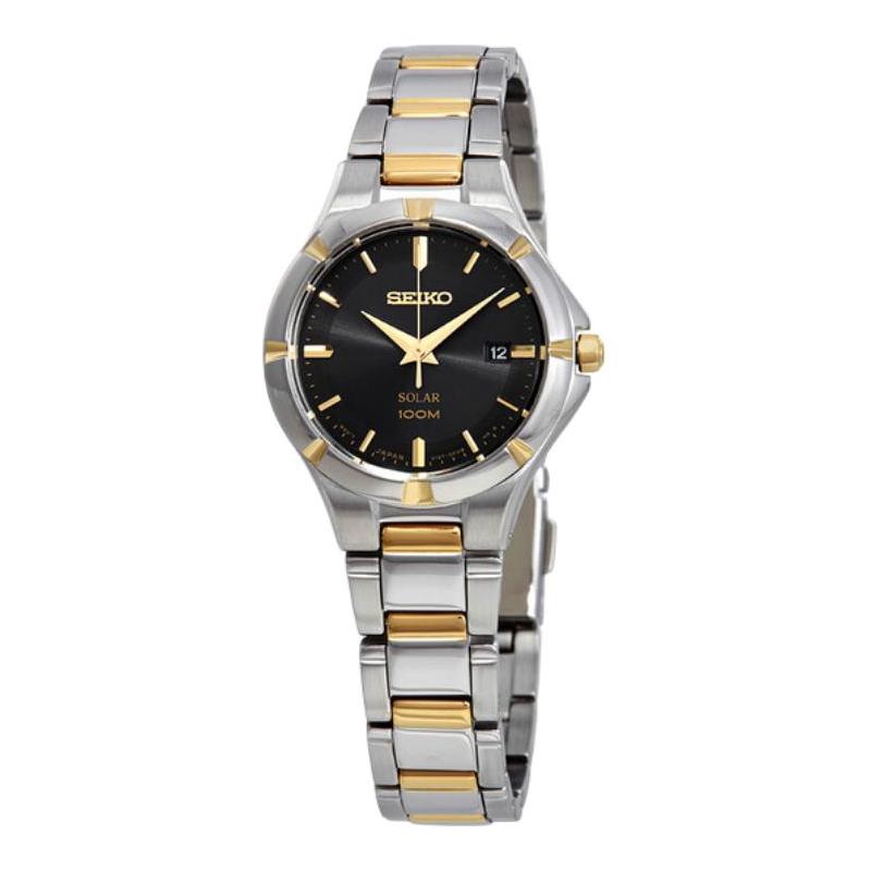 SEIKO 100 meters waterproof Quartz Steel Strap 27mm women s watch black dial SUT316 чорний
SEIKO 100 meters waterproof Quartz Steel Strap 27mm women s watch black dial SUT316 чорний