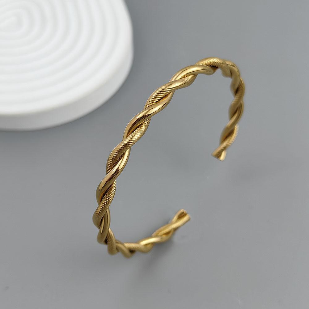 New Double-layer Wire-wrapped Stainless Steel Gold-plated 18K Bracelet, High-quality Waterproof Silver Jewelry, Gift for Couples
New Double-layer Wire-wrapped Stainless Steel Gold-plated 18K Bracelet, High-quality Waterproof Silver Jewelry, Gift for Couples