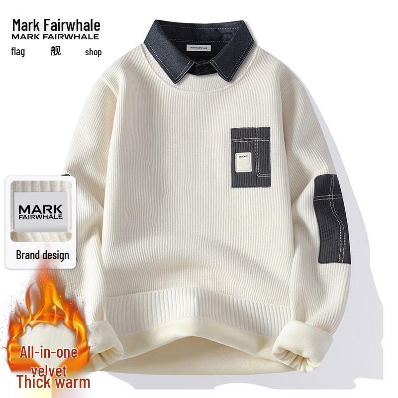 MARK FAIRWHALE Men s Fleece-Lined Faux Layered Sweater L
MARK FAIRWHALE Men s Fleece-Lined Faux Layered Sweater L