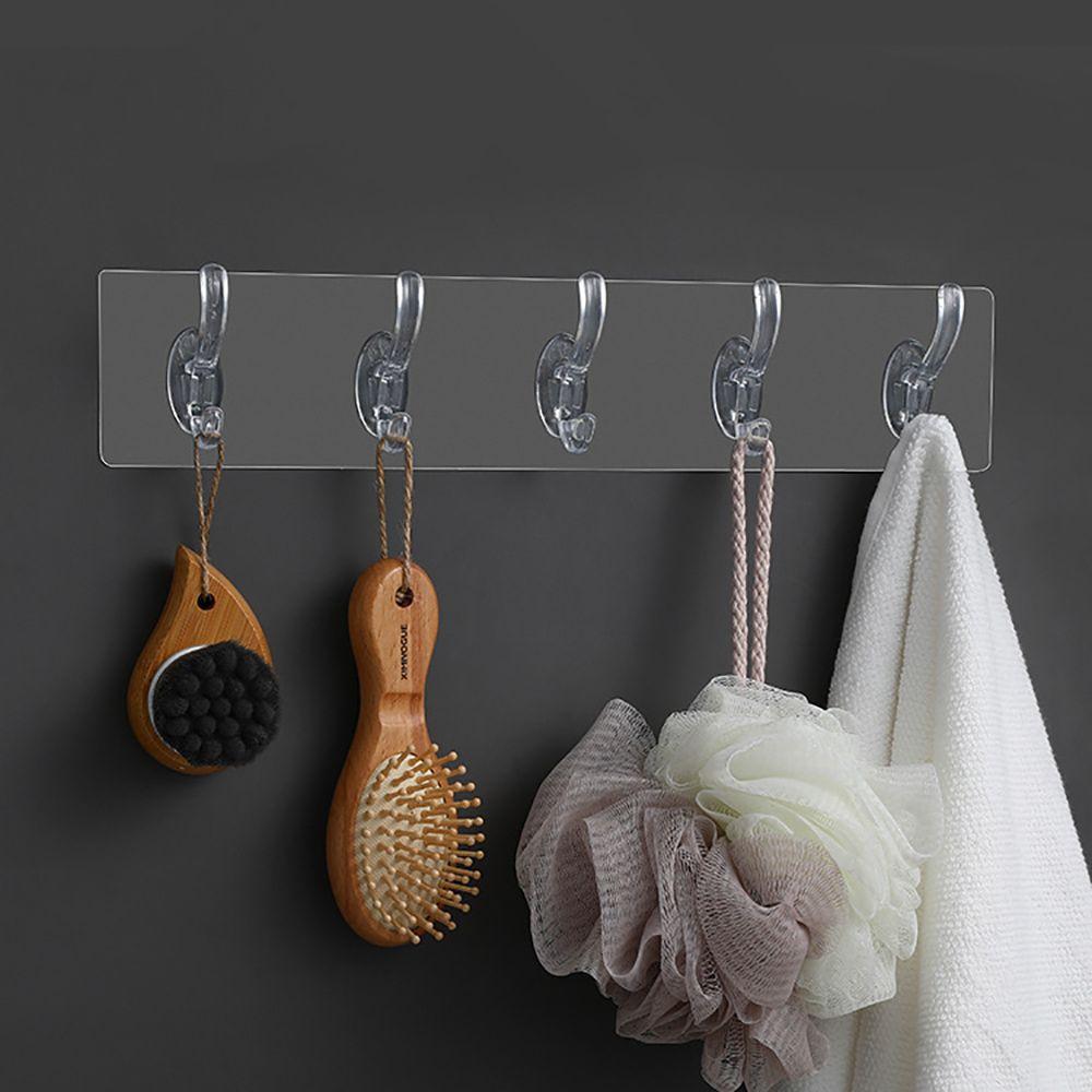 Transparent for Bathroom,Kitchen Autohesion Storage Rack Wall Hooks Key Holder Clothes Hanger
Transparent for Bathroom,Kitchen Autohesion Storage Rack Wall Hooks Key Holder Clothes Hanger