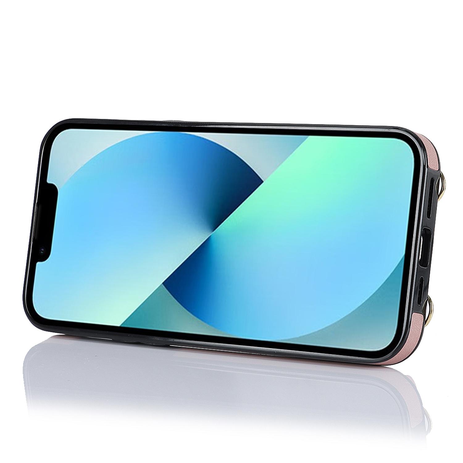 Zipper Wallet Phone Cover for iPhone 13 mini PU Leather Coated TPU Rotary Ring Kickstand Phone Case Rose Gold
Zipper Wallet Phone Cover for iPhone 13 mini PU Leather Coated TPU Rotary Ring Kickstand Phone Case Rose Gold