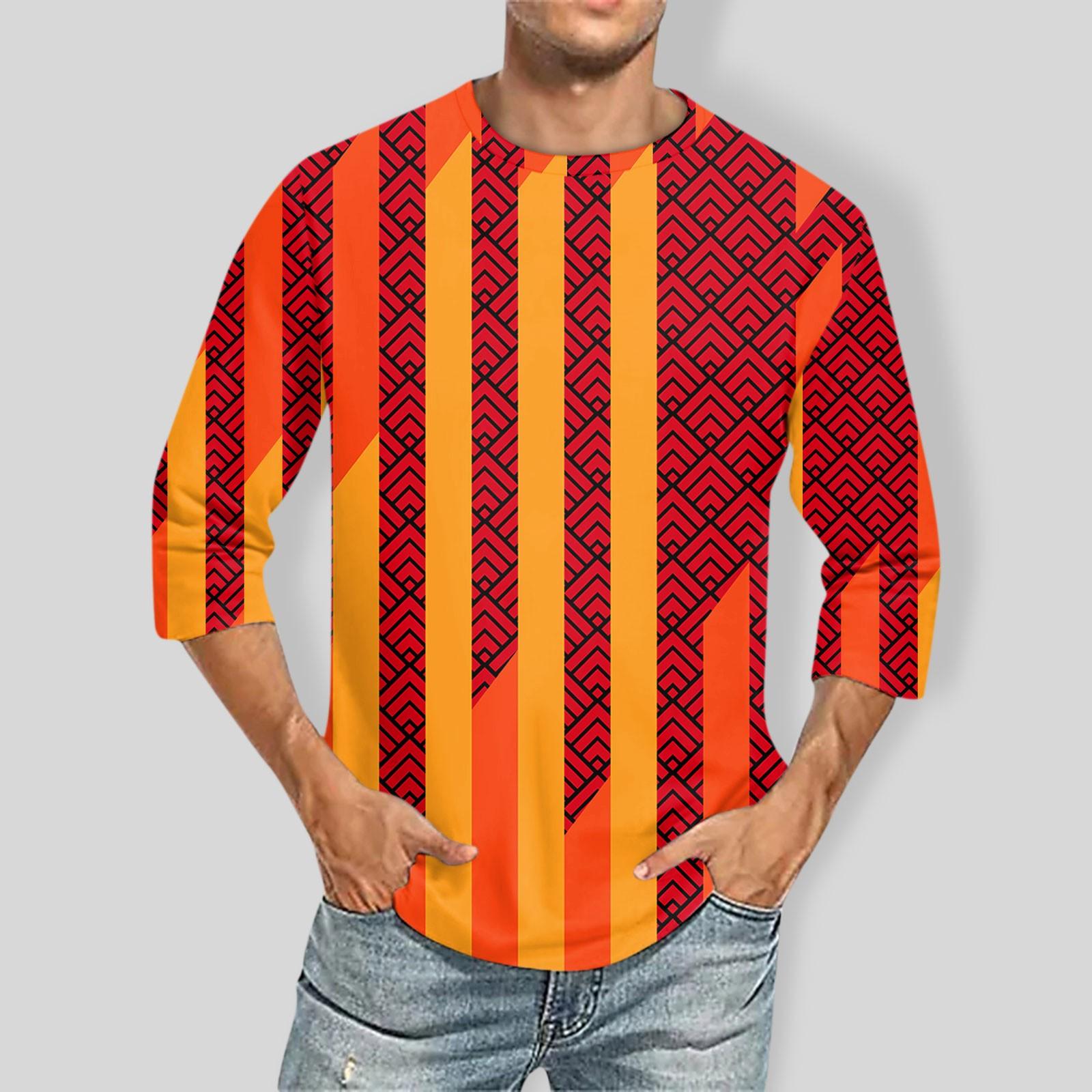 Мужская однотонная футболка с круглым вырезом и рукавами три четверти M красный
Мужская однотонная футболка с круглым вырезом и рукавами три четверти M красный