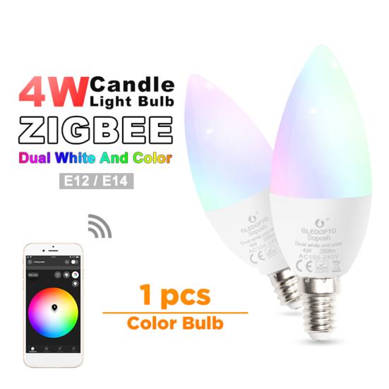 GLEDOPTO 4W E12/E14 Zigbee RGB+CCT светодиодная лампа с регулируемой яркостью, свеча, контрольная лампа через приложение
GLEDOPTO 4W E12/E14 Zigbee RGB+CCT светодиодная лампа с регулируемой яркостью, свеча, контрольная лампа через приложение