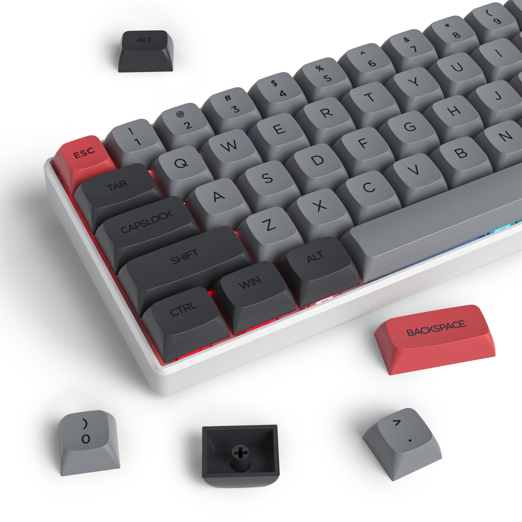 XDA PBT 134 Key Dye Sublimation Grey Red Custom Keycap Set for MX Switch 60 Gaming Mechanical Keyboard Keycaps, Cherry/Gatron Percent/68/GK61 (Сірий
XDA PBT 134 Key Dye Sublimation Grey Red Custom Keycap Set for MX Switch 60 Gaming Mechanical Keyboard Keycaps, Cherry/Gatron Percent/68/GK61 (Сірий