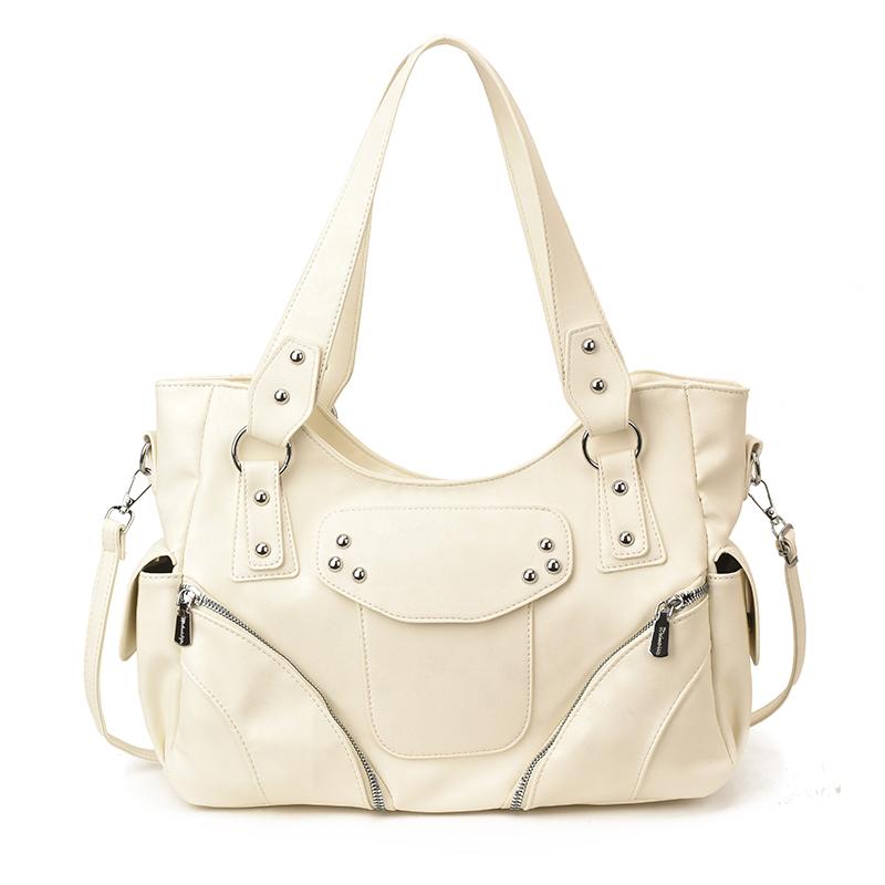 PU Solid Color Rivet Zipper Casual Tote 2026 High Quality Light Luxury Versatile Bags Motorcycle Style Fashi Cool Shoulder Bag білий
PU Solid Color Rivet Zipper Casual Tote 2026 High Quality Light Luxury Versatile Bags Motorcycle Style Fashi Cool Shoulder Bag білий
