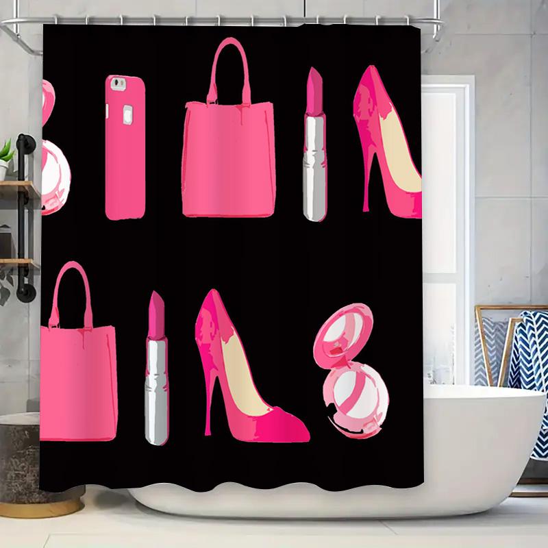 Pink High Heel Makeup Bag Set Shower Curtain Fashion Bathroom Decor Accessories Gift For Women W60H190(CM)-1 Pcs
Pink High Heel Makeup Bag Set Shower Curtain Fashion Bathroom Decor Accessories Gift For Women W60H190(CM)-1 Pcs