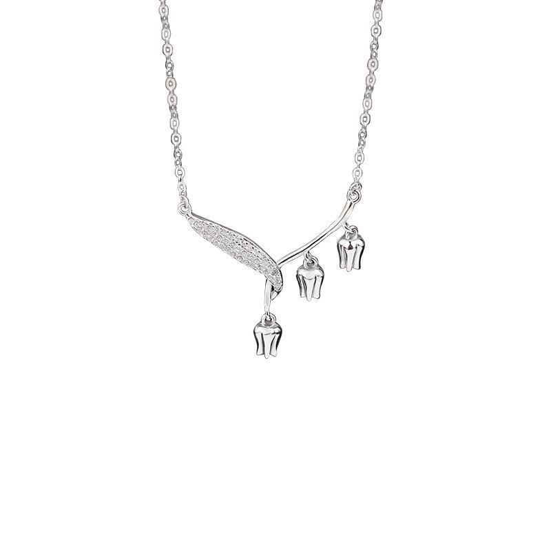 New Light Luxury Explosive Silver Wind Chime Necklace with Niche Design, Small and Fresh Temperament, Sweet Ins 40CM
New Light Luxury Explosive Silver Wind Chime Necklace with Niche Design, Small and Fresh Temperament, Sweet Ins 40CM