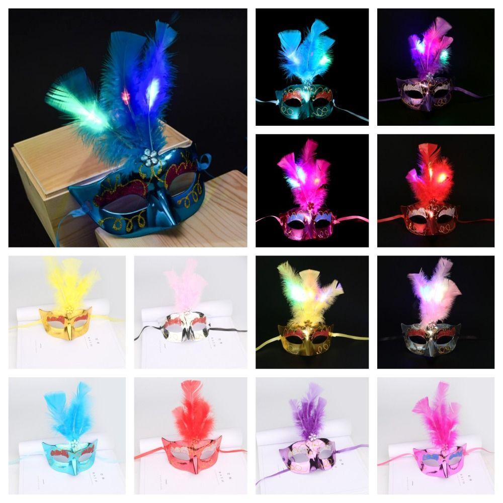 Hollow Out LED Glowing Mask Light Up Venice Masquerade Masks Nightclub Feather Butterfly Mask Show
Hollow Out LED Glowing Mask Light Up Venice Masquerade Masks Nightclub Feather Butterfly Mask Show