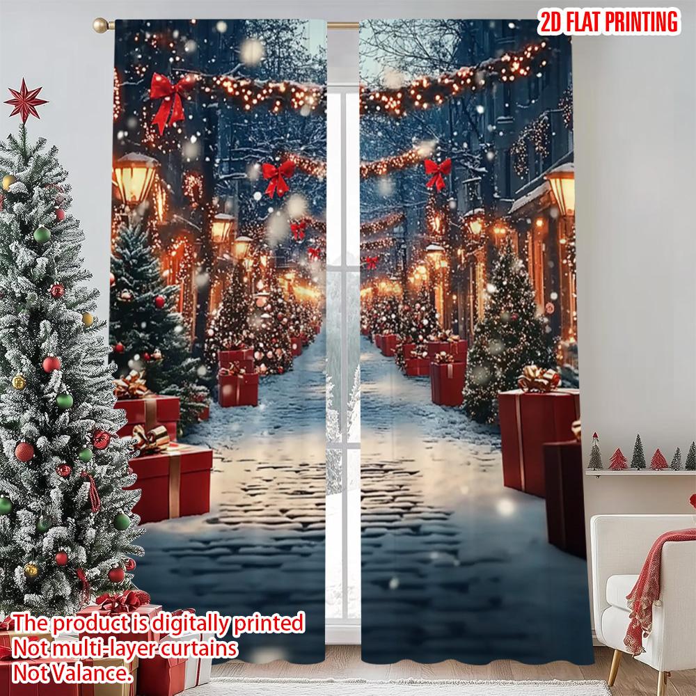 2pcs 2D flat printing Merry Christmas Scene Curtains Christmas Forest and Snow Scenery Polyester Without Electricity Family 100*130 Rod Pocket 1pcs
2pcs 2D flat printing Merry Christmas Scene Curtains Christmas Forest and Snow Scenery Polyester Without Electricity Family 100*130 Rod Pocket 1pcs