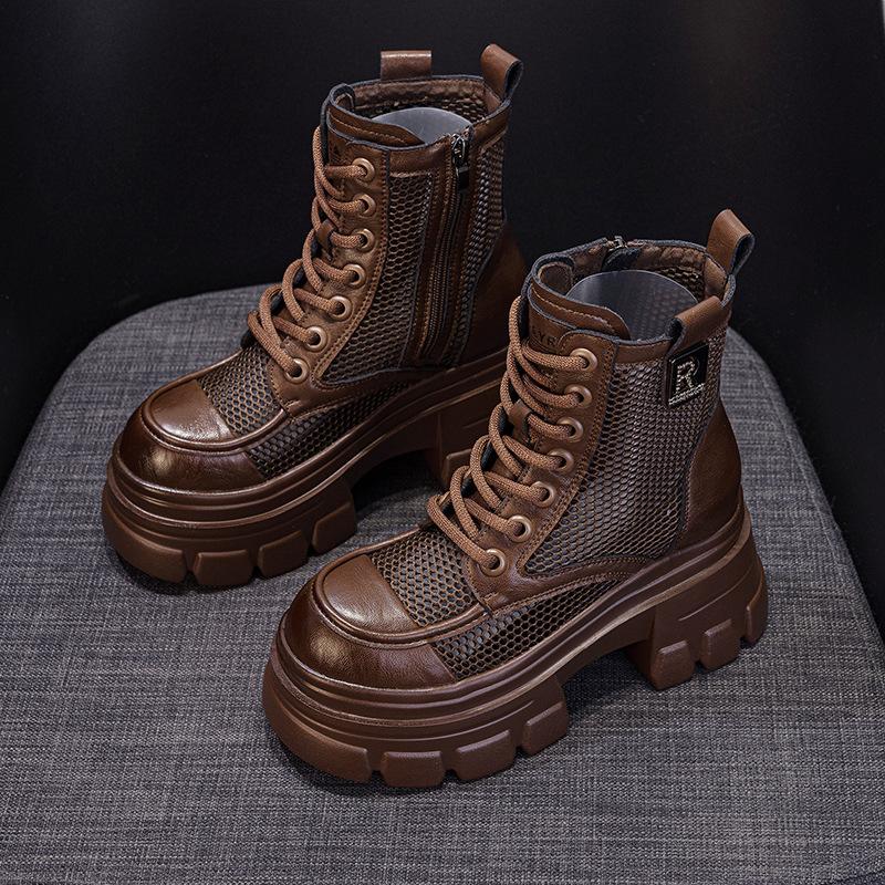 Women s Hollow Leather Boots Summer British Style High Platform Thick-Soled Cool Boots Mesh Fabrics Women s Sandals EU33/CN34 коричневий
Women s Hollow Leather Boots Summer British Style High Platform Thick-Soled Cool Boots Mesh Fabrics Women s Sandals EU33/CN34 коричневий