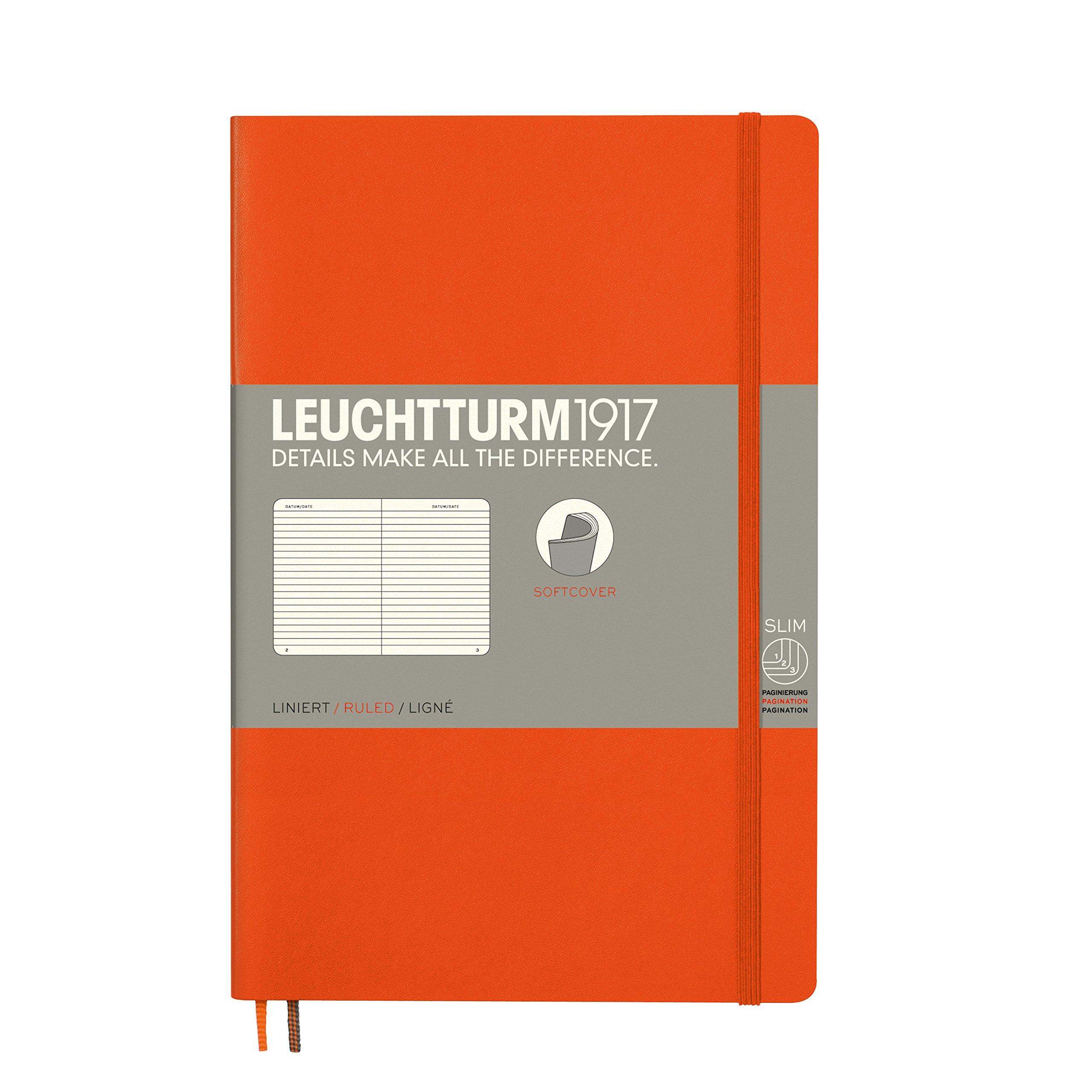 LEUCHTTURM1917 Notebook B6 Lined Softcover Orange 358299
LEUCHTTURM1917 Notebook B6 Lined Softcover Orange 358299