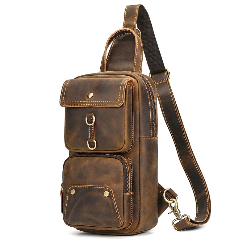 Original Designer Leather Shoulder Bag Crazy Horse Leather Men s Chest Bag Crossbody Bag Simple Design Men s Sling Bag Vintage коричневий
Original Designer Leather Shoulder Bag Crazy Horse Leather Men s Chest Bag Crossbody Bag Simple Design Men s Sling Bag Vintage коричневий