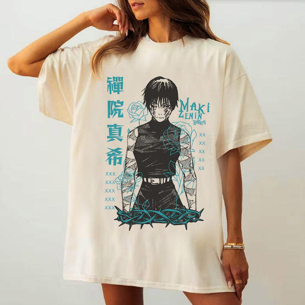 Maki Zenin shirt female 80s Graphic Digital Gothic hip hop korean clothes tshirt 2000s Breathable Grunge 2000s 80s 4XL
Maki Zenin shirt female 80s Graphic Digital Gothic hip hop korean clothes tshirt 2000s Breathable Grunge 2000s 80s 4XL