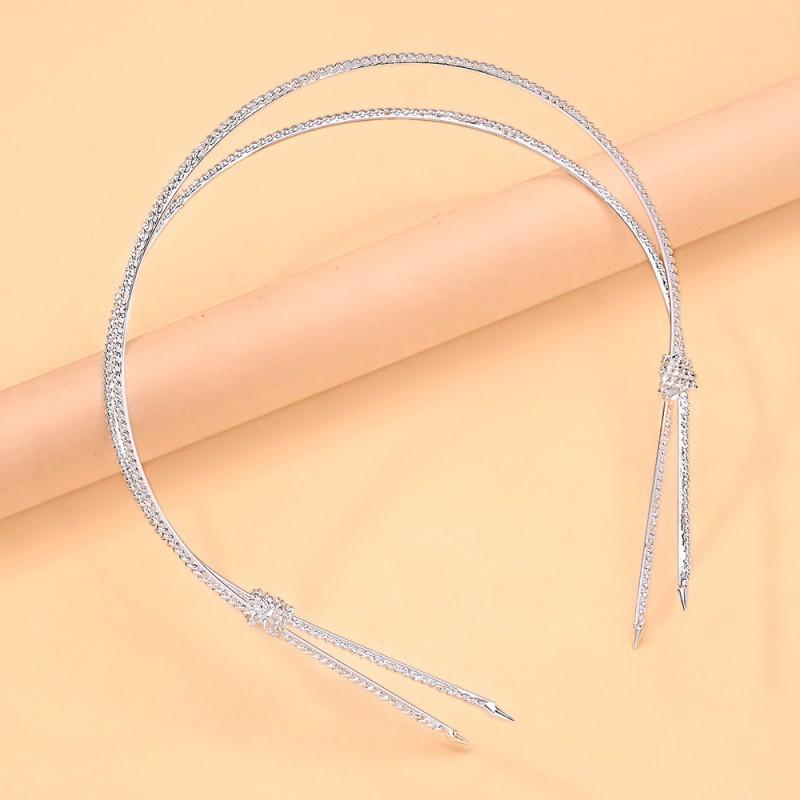Metal Woven Headband Minimalist Style Fashionable Retro Elegant Cross High-end Bridal Headwear срібний
Metal Woven Headband Minimalist Style Fashionable Retro Elegant Cross High-end Bridal Headwear срібний
