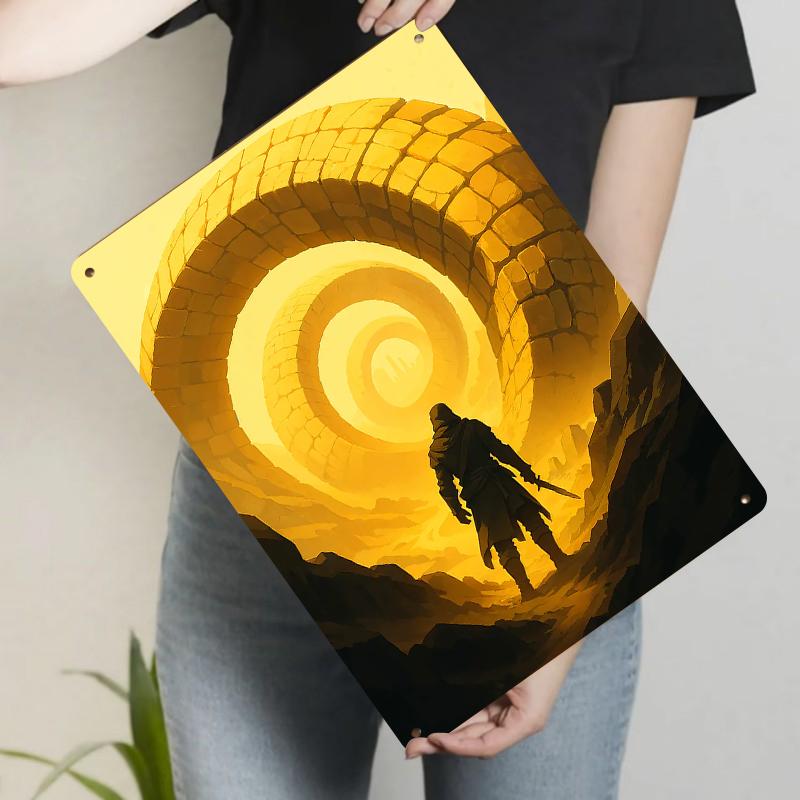 Golden Spiral Passage and Mysterious Traveler Retro Style Metal Iron Wall Art for Living Room Study Decor 20x30cm(7.8x11.8inch)
Golden Spiral Passage and Mysterious Traveler Retro Style Metal Iron Wall Art for Living Room Study Decor 20x30cm(7.8x11.8inch)