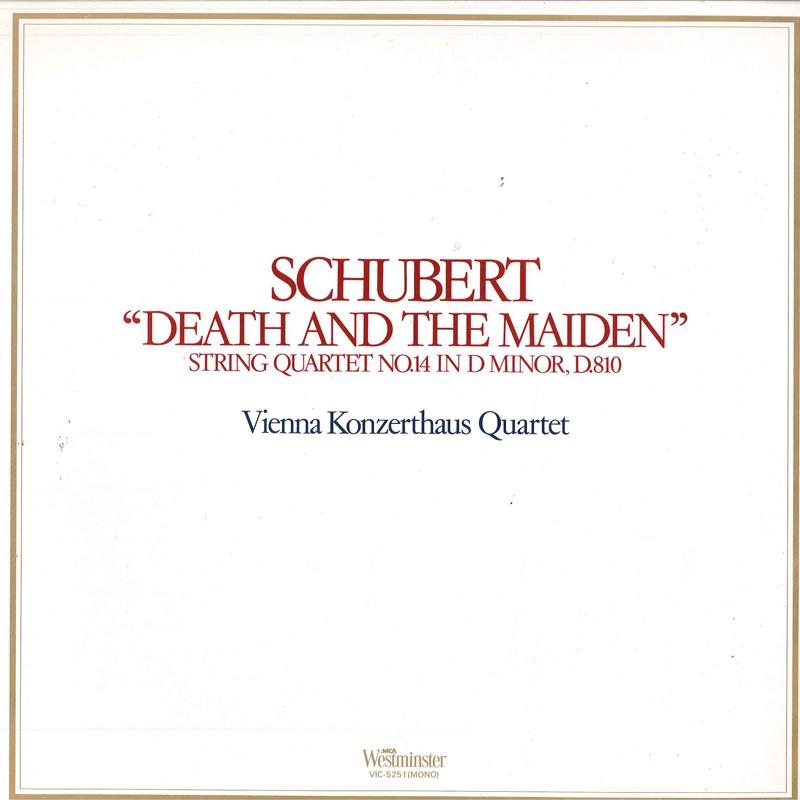 LP Record VIENNA KONZERTHAUS QUARTET Schubertdeath And The Maidenstri VIC5251 MCA 1980 Japan Classical Used
LP Record VIENNA KONZERTHAUS QUARTET Schubertdeath And The Maidenstri VIC5251 MCA 1980 Japan Classical Used