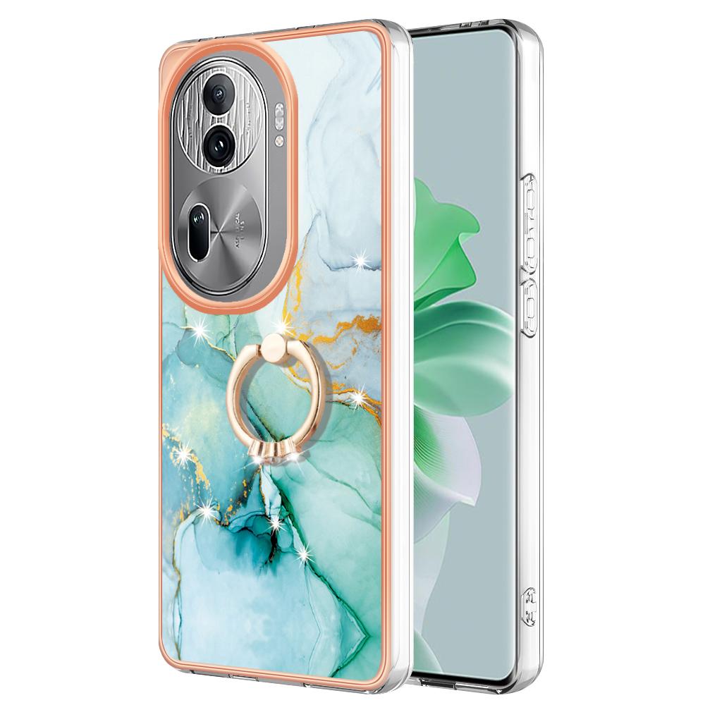 For Oppo Reno11 Pro 5G (Global) Case with Ring Kickstand Marble Pattern Electroplating TPU Back Cover Green 003
For Oppo Reno11 Pro 5G (Global) Case with Ring Kickstand Marble Pattern Electroplating TPU Back Cover Green 003