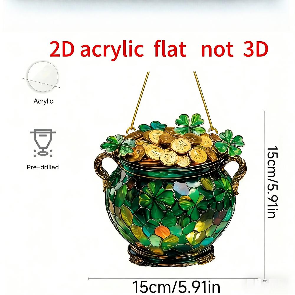 1pc St. Patrick S Day Hanging Planter - Irish Good Luck Decoration with Golden Coins & Green Leaves, Window/ Wall Decor for Home, Office, Garden 15*15cm
1pc St. Patrick S Day Hanging Planter - Irish Good Luck Decoration with Golden Coins & Green Leaves, Window/ Wall Decor for Home, Office, Garden 15*15cm
