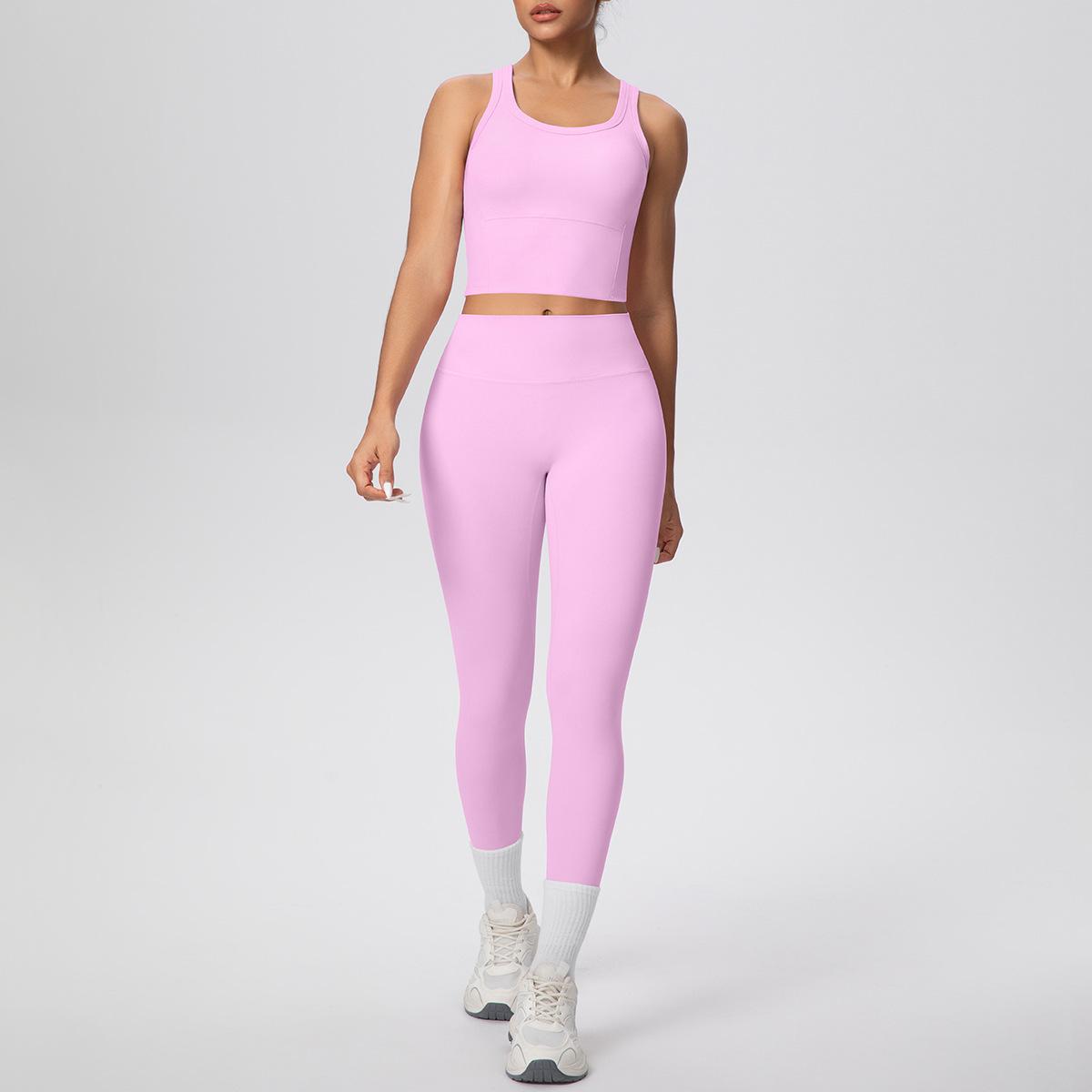 Solid Color Slim-Fit Sports Vest & Breathable Yoga Pants Fitness Set Large
Solid Color Slim-Fit Sports Vest & Breathable Yoga Pants Fitness Set Large