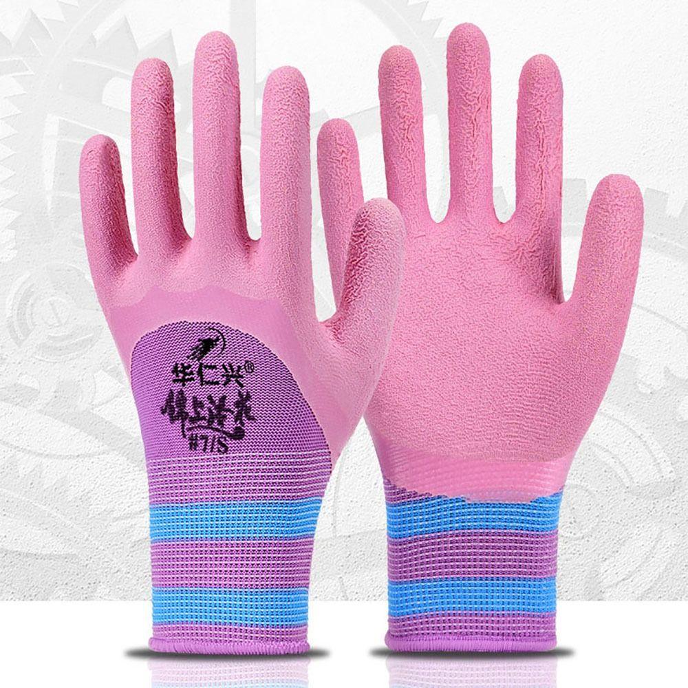 Pink Rubber Coated Glove Nylon Protective Mittens Tool Working Gloves Female
Pink Rubber Coated Glove Nylon Protective Mittens Tool Working Gloves Female