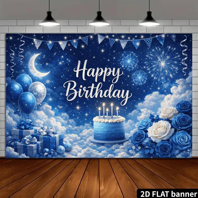 2D Elegant Blue & White Rose Happy Birthday Backdrop Starry Sky Photography Banner 47.2x31.5inch/120*80cm
2D Elegant Blue & White Rose Happy Birthday Backdrop Starry Sky Photography Banner 47.2x31.5inch/120*80cm
