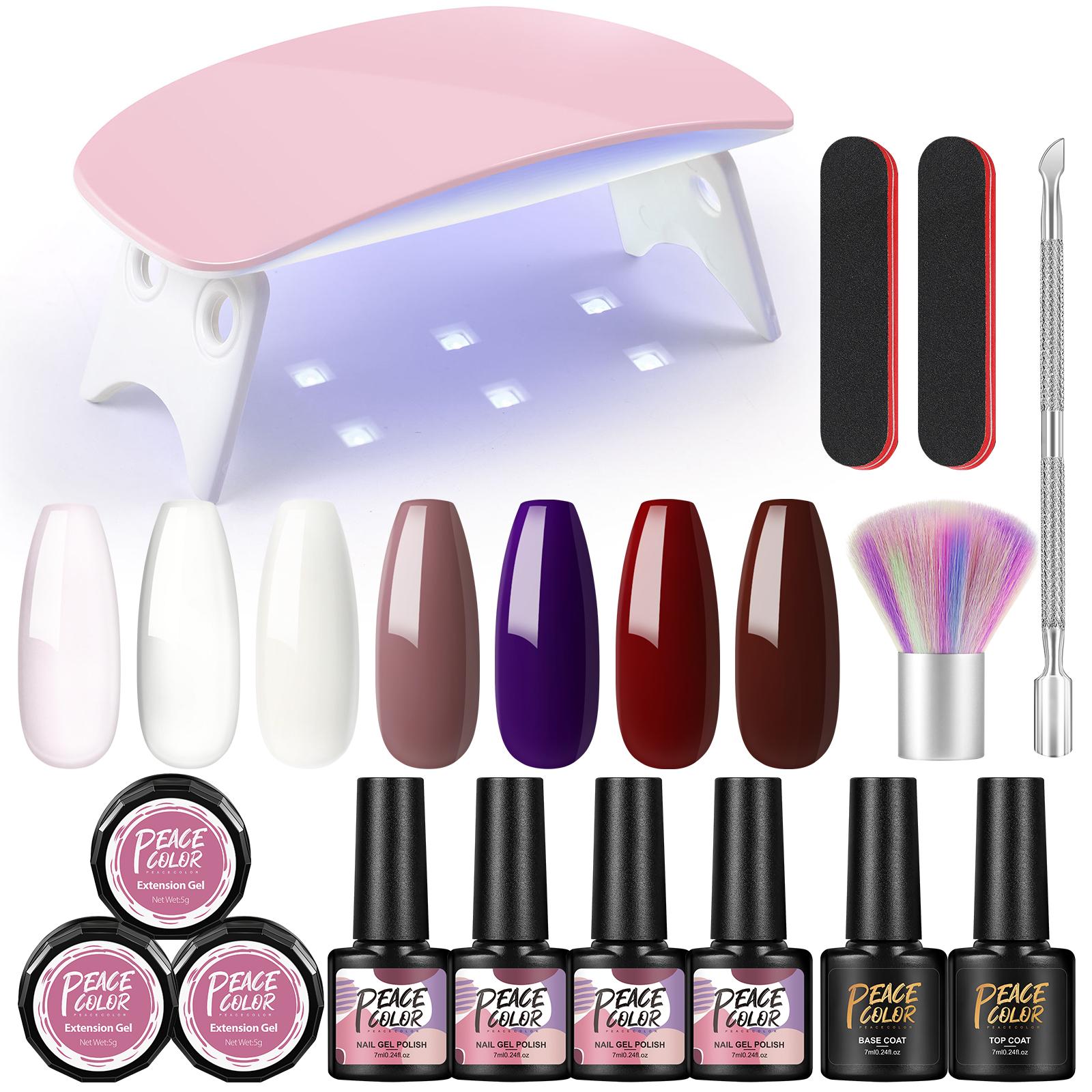 PEACECOLOR Nail Lamp Nail Gel Polish and UV Gel Nail Gel Polish Kit with Base Top Coat Manicure Tools Nail Gel Gifts for Women Nail Art Craft
PEACECOLOR Nail Lamp Nail Gel Polish and UV Gel Nail Gel Polish Kit with Base Top Coat Manicure Tools Nail Gel Gifts for Women Nail Art Craft
