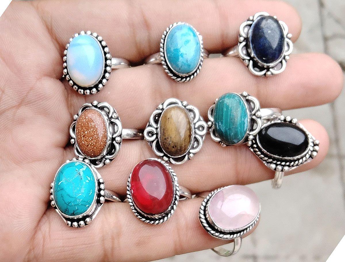 10шт Larimar & Mix Gemstone 925 Sterling Silver Plated Кольца оптом JOR-R83
10шт Larimar & Mix Gemstone 925 Sterling Silver Plated Кольца оптом JOR-R83