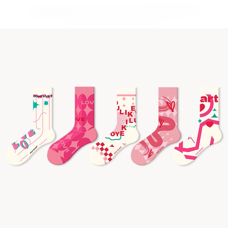 5 пар женских весенних и летних носков Sweat Tide Love In The Tube Cotton Socks 5 Pairs
5 пар женских весенних и летних носков Sweat Tide Love In The Tube Cotton Socks 5 Pairs