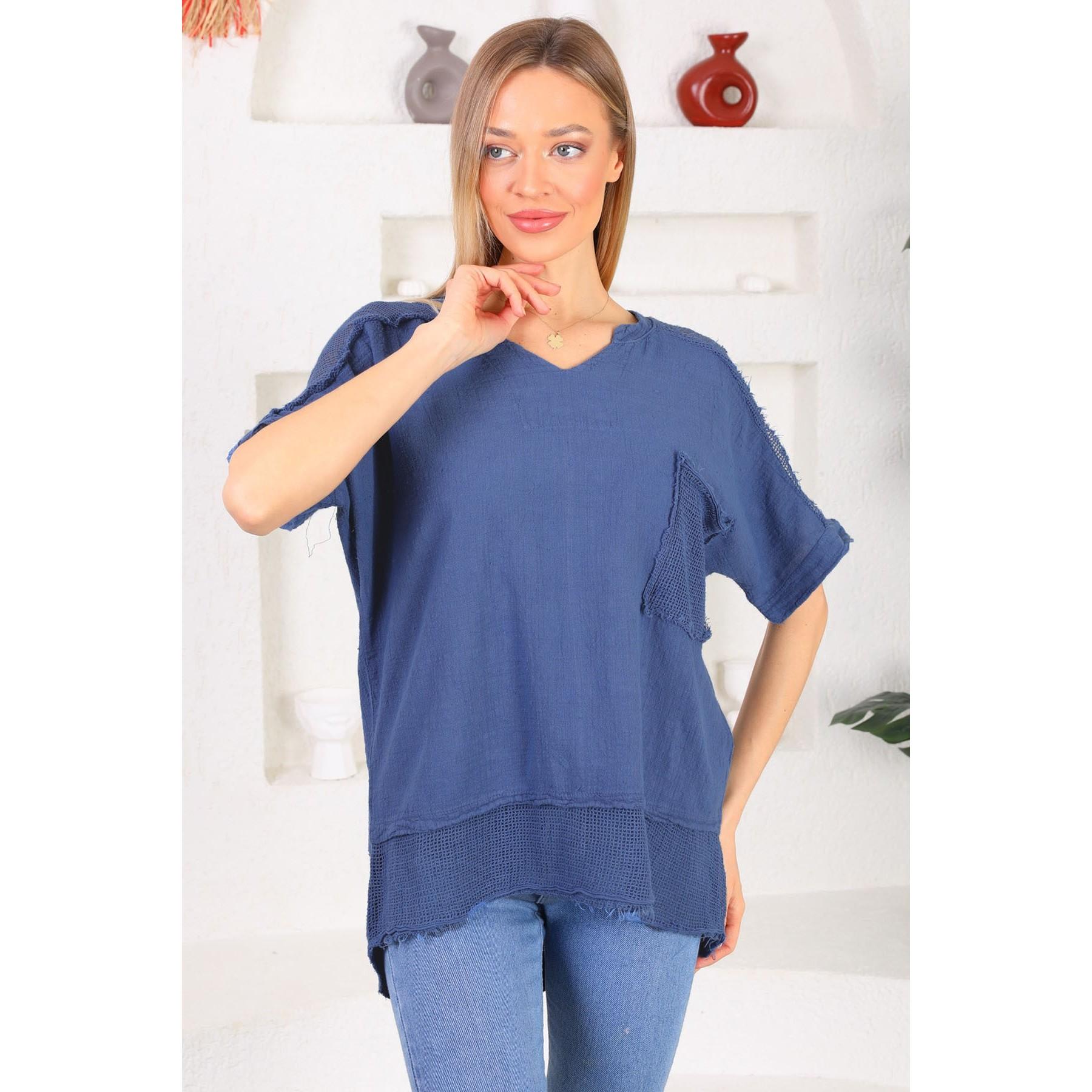 Свободная летняя льняная блузка свободного кроя с сетчатой отделкой M чёрный
Свободная летняя льняная блузка свободного кроя с сетчатой отделкой M чёрный