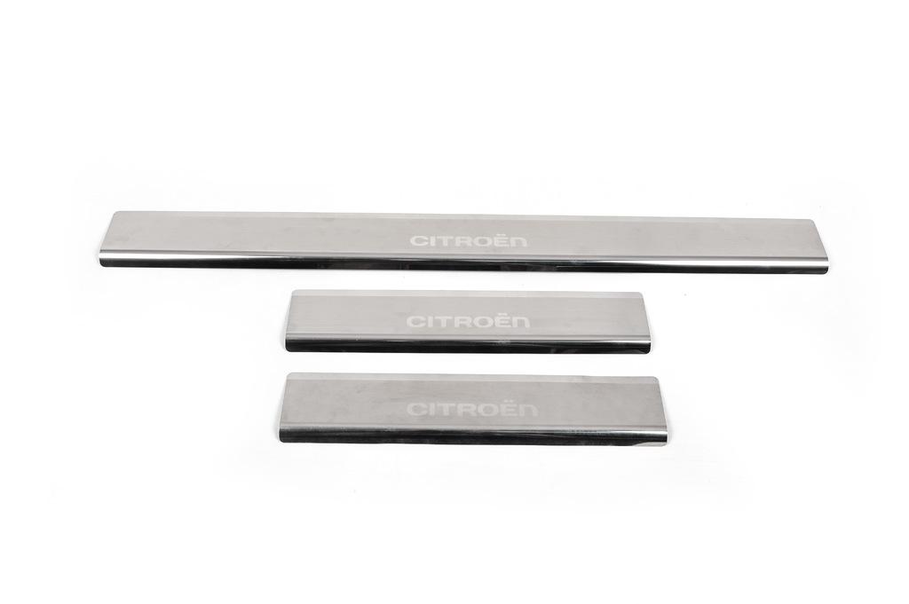 Door sills Nataniko (3 pcs, stainless) Premium - tape 3M, 0.8m for Citroen SpaceTourer 
Door sills Nataniko (3 pcs, stainless) Premium - tape 3M, 0.8m for Citroen SpaceTourer
