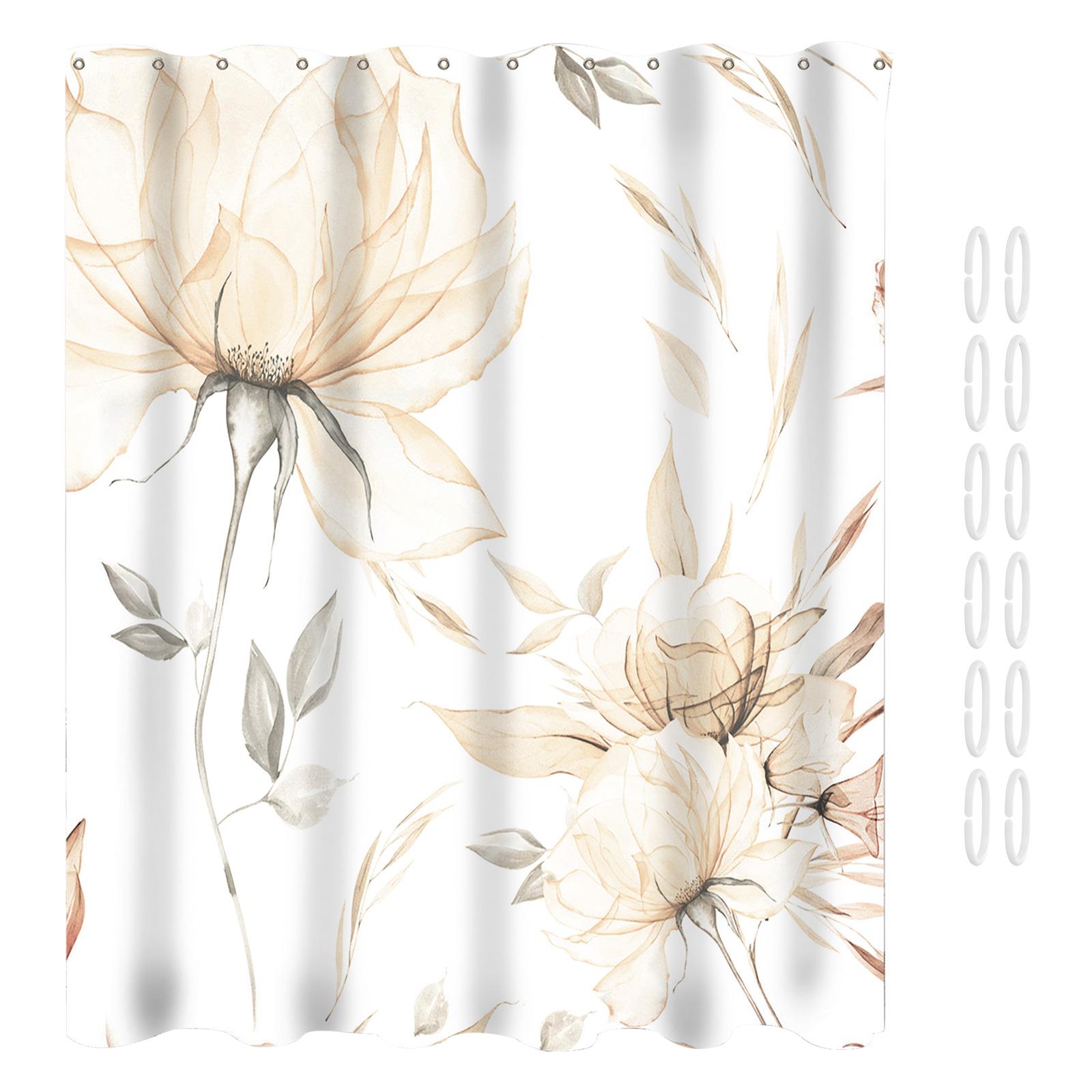Watercolor Floral Shower Curtain with 12 Hooks Waterproof Bathroom Curtain Machine Washable for Chic Elegant Bathroom 72x72inch
Watercolor Floral Shower Curtain with 12 Hooks Waterproof Bathroom Curtain Machine Washable for Chic Elegant Bathroom 72x72inch