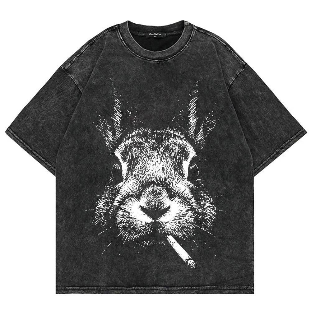 New Cotton Vintage Washed YK Funny Smoking Rabbit Tshirt Fashion Men Retro Cool Bunny Meme Loose Acid Wash Tee Shirt 2XL
New Cotton Vintage Washed YK Funny Smoking Rabbit Tshirt Fashion Men Retro Cool Bunny Meme Loose Acid Wash Tee Shirt 2XL
