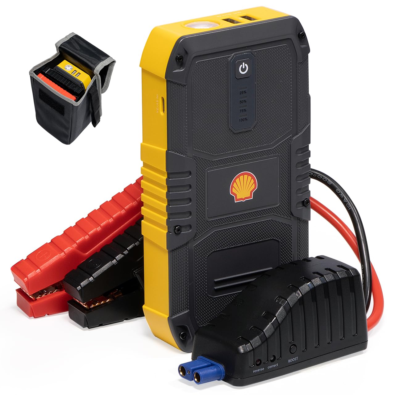 Shell Jump Starter, 10,000mAh Large Capacity, Peak Current 800A, 12V, Car Engine Starter, Equipped with Mobile Battery
Shell Jump Starter, 10,000mAh Large Capacity, Peak Current 800A, 12V, Car Engine Starter, Equipped with Mobile Battery