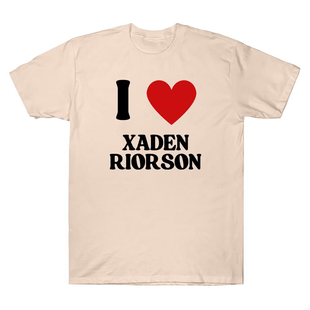 I Love Xaden Riorson Cotton Tees Alex Warren Same Style Peripheral T-shirt Simple Letter Print T Shirt Women Men Casual Top XXL
I Love Xaden Riorson Cotton Tees Alex Warren Same Style Peripheral T-shirt Simple Letter Print T Shirt Women Men Casual Top XXL