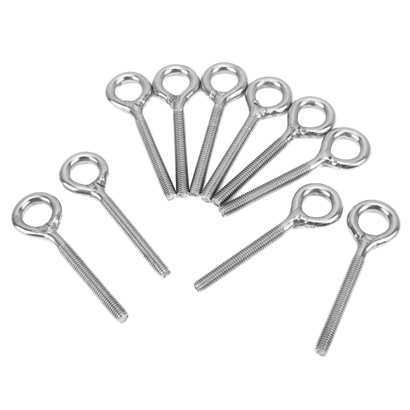 10pcs M5 Eye Bolt Stainless Steel Ring Bolts Machine Welded Closed Screw Rod Eye Screw Bolts
10pcs M5 Eye Bolt Stainless Steel Ring Bolts Machine Welded Closed Screw Rod Eye Screw Bolts