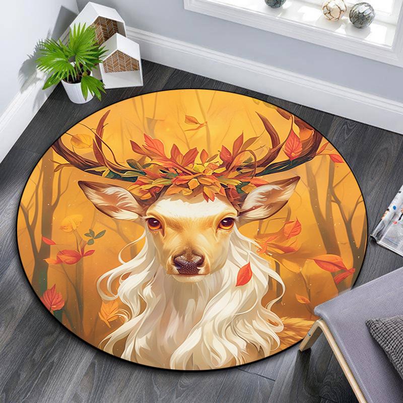 Autumnal Deer Round Area Rug,Carpet Rug for Living Room Bedroom Sofa Playroom Decor,Non-slip Floor Mat 80cmx80cm
Autumnal Deer Round Area Rug,Carpet Rug for Living Room Bedroom Sofa Playroom Decor,Non-slip Floor Mat 80cmx80cm
