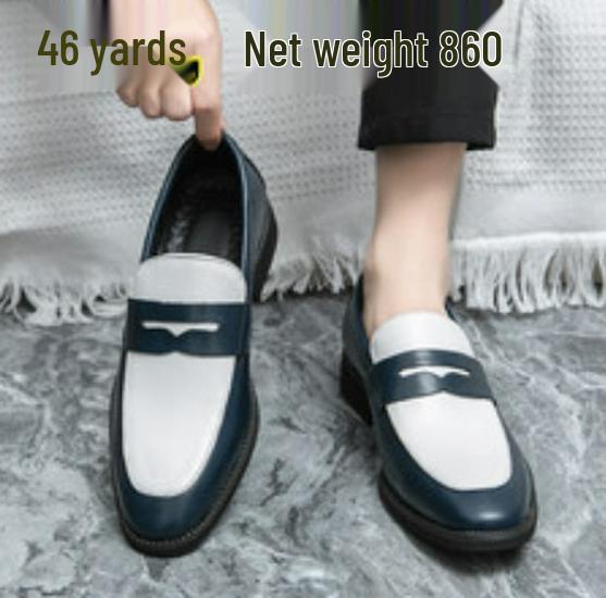Spring 2025 Black & White Color Block Leather Slip-on Loafers for Men - Plus Size, British Business Casual Style 38
Spring 2025 Black & White Color Block Leather Slip-on Loafers for Men - Plus Size, British Business Casual Style 38