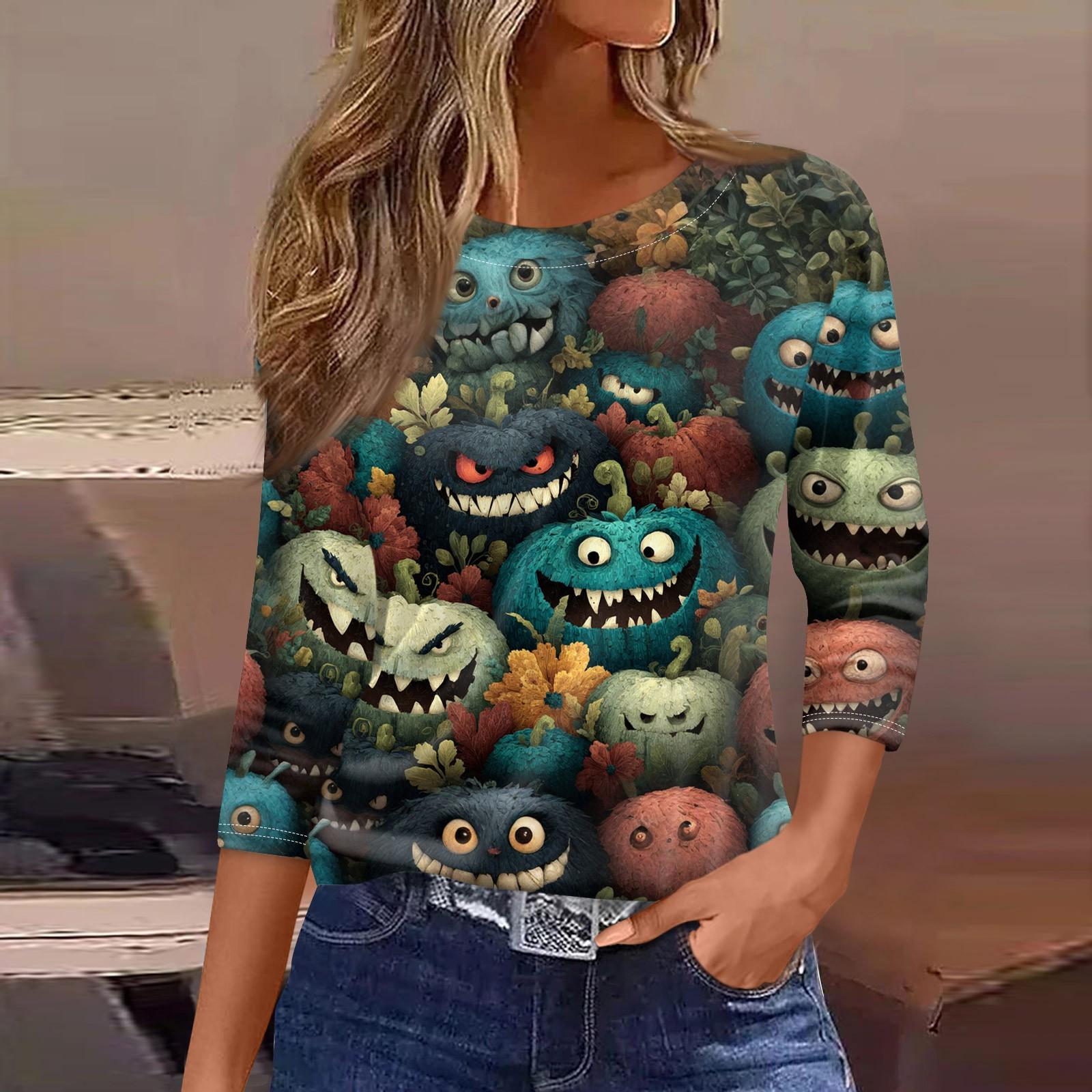 Женская футболка, модная повседневная футболка с круглым вырезом и рукавом 3/4, свободная футболка с принтом, женская футболка L синий
Женская футболка, модная повседневная футболка с круглым вырезом и рукавом 3/4, свободная футболка с принтом, женская футболка L синий