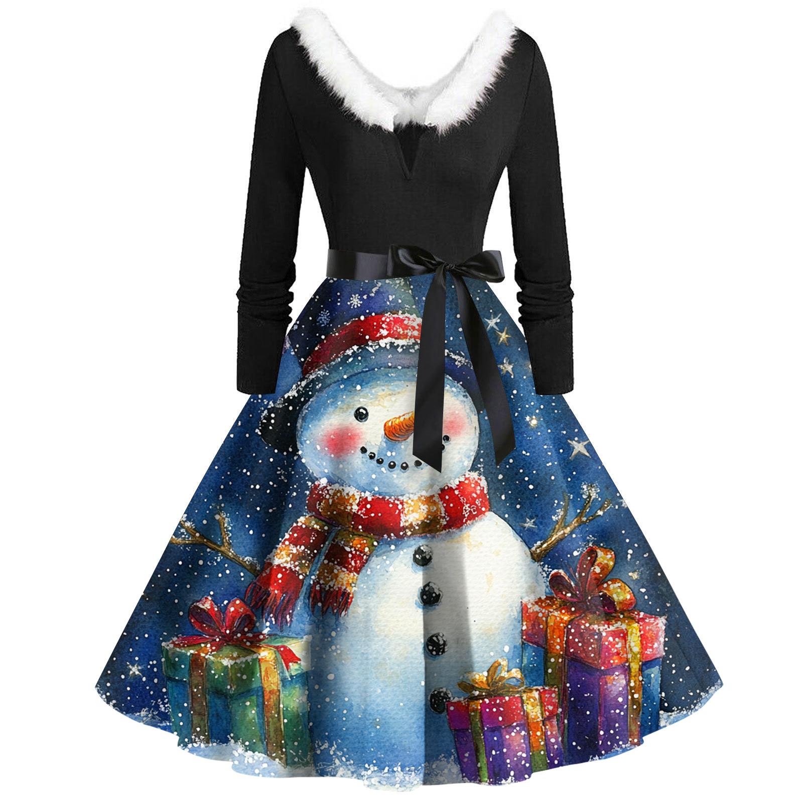 Рождественский принт расклешенное платье для женщин платье с длинным рукавом полые вечерние повседневные платья XXL
Рождественский принт расклешенное платье для женщин платье с длинным рукавом полые вечерние повседневные платья XXL
