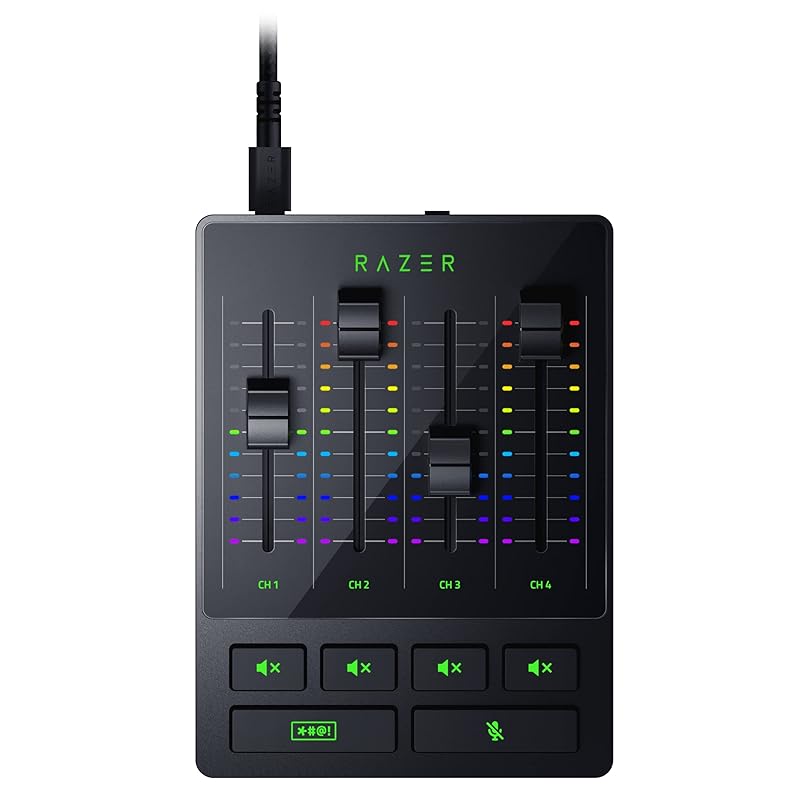 Razer Audio Mixer audio mixer With mute button streaming delivery audio interface 4 channels preamplifier XLR input USB connection plug & play
Razer Audio Mixer audio mixer With mute button streaming delivery audio interface 4 channels preamplifier XLR input USB connection plug & play