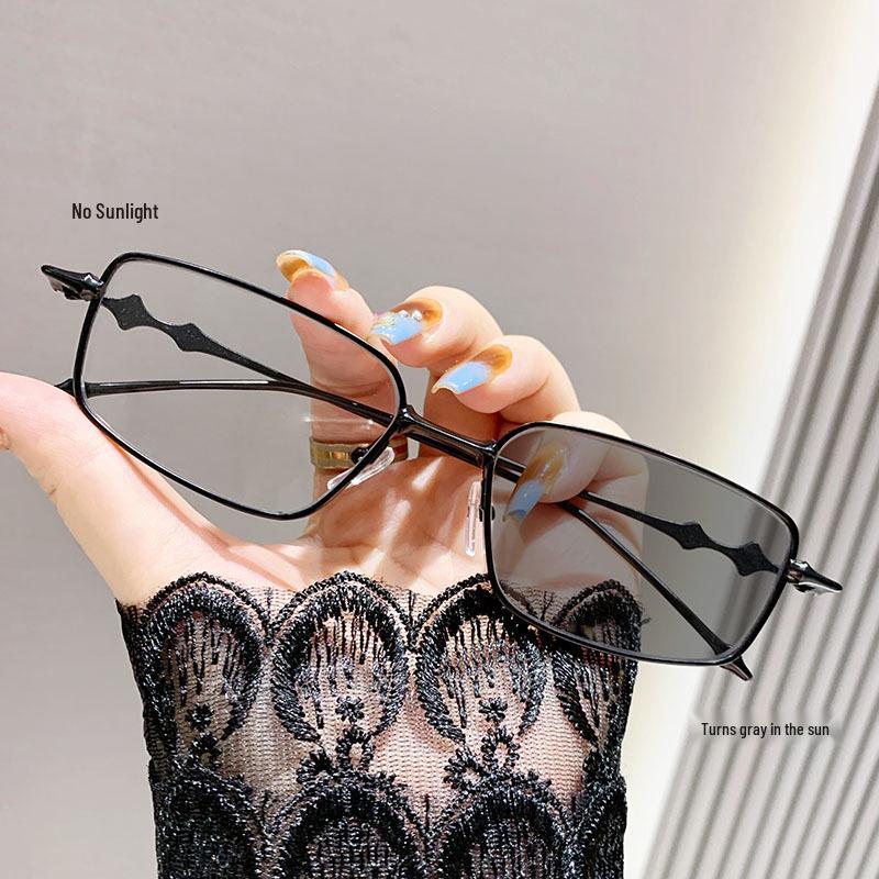 Color-Changing Anti-Blue Light Metal Flat Lens Square Glasses for Students, Non-Prescription, Unisex Design
Color-Changing Anti-Blue Light Metal Flat Lens Square Glasses for Students, Non-Prescription, Unisex Design