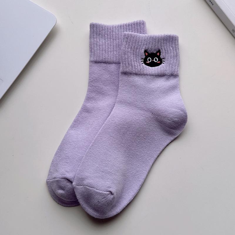 Cartoon Embroidered Kitten Ankle Socks - Summer and Spring Odor-resistant and Sweat-absorbent Pure-color Cotton Women s Socks 1 pair світло-фіолетового кольору
Cartoon Embroidered Kitten Ankle Socks - Summer and Spring Odor-resistant and Sweat-absorbent Pure-color Cotton Women s Socks 1 pair світло-фіолетового кольору