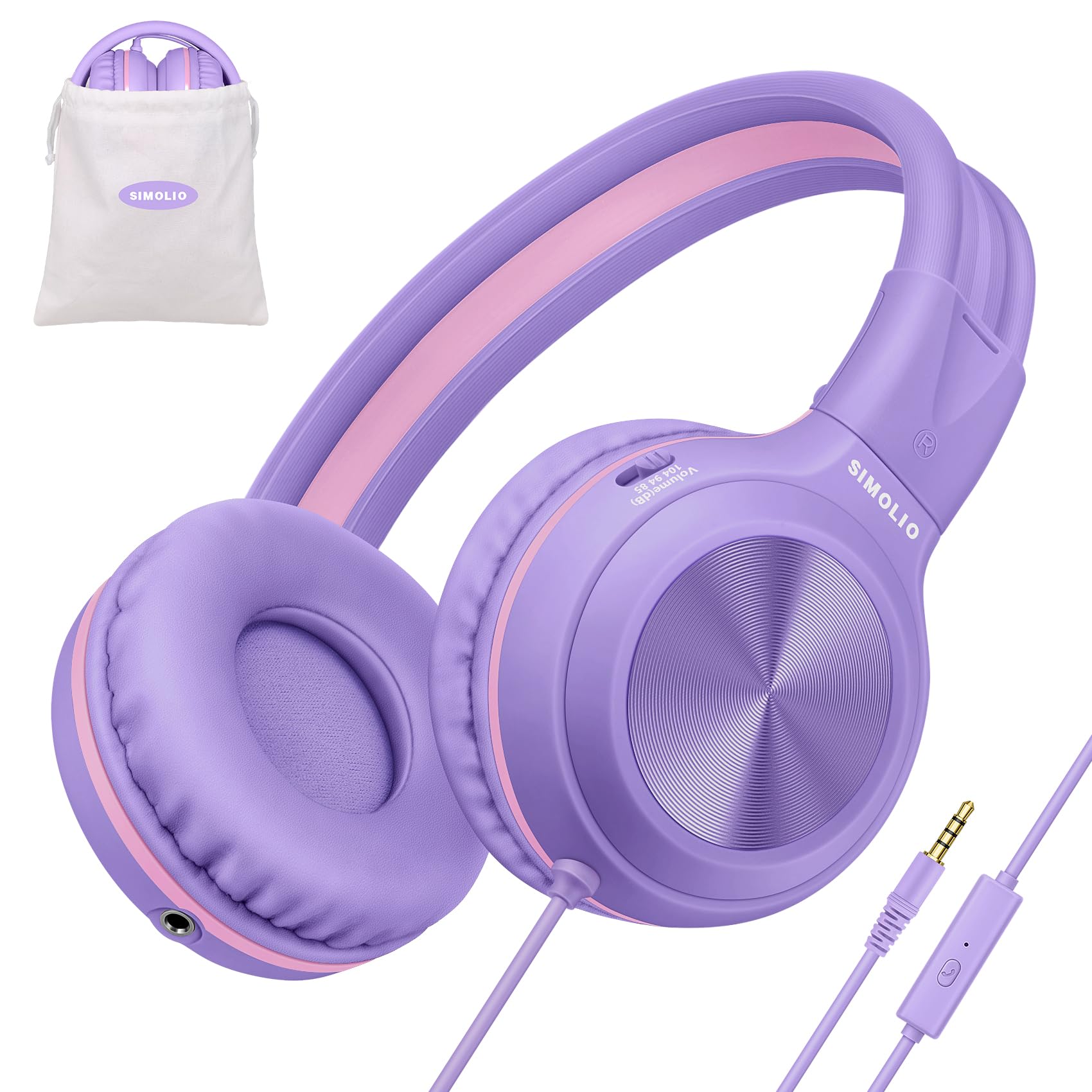 SIMOLIO Kids Headphones with Mic, Wired, Hearing Protection, Foldable, for Kids and Adults, Perfect for Class, School, Travel, Movies, Games, Music,
SIMOLIO Kids Headphones with Mic, Wired, Hearing Protection, Foldable, for Kids and Adults, Perfect for Class, School, Travel, Movies, Games, Music,