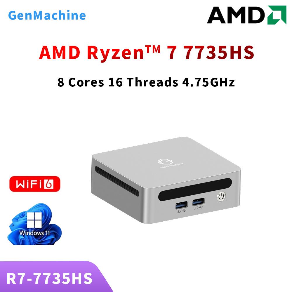 GenMachine R7-7735H USB4 High-Performance Mini PC with 2.5G Ethernet - Metal Gaming & Office. Barebones - 24GB DDR5 RAM, No SSD
GenMachine R7-7735H USB4 High-Performance Mini PC with 2.5G Ethernet - Metal Gaming & Office. Barebones - 24GB DDR5 RAM, No SSD