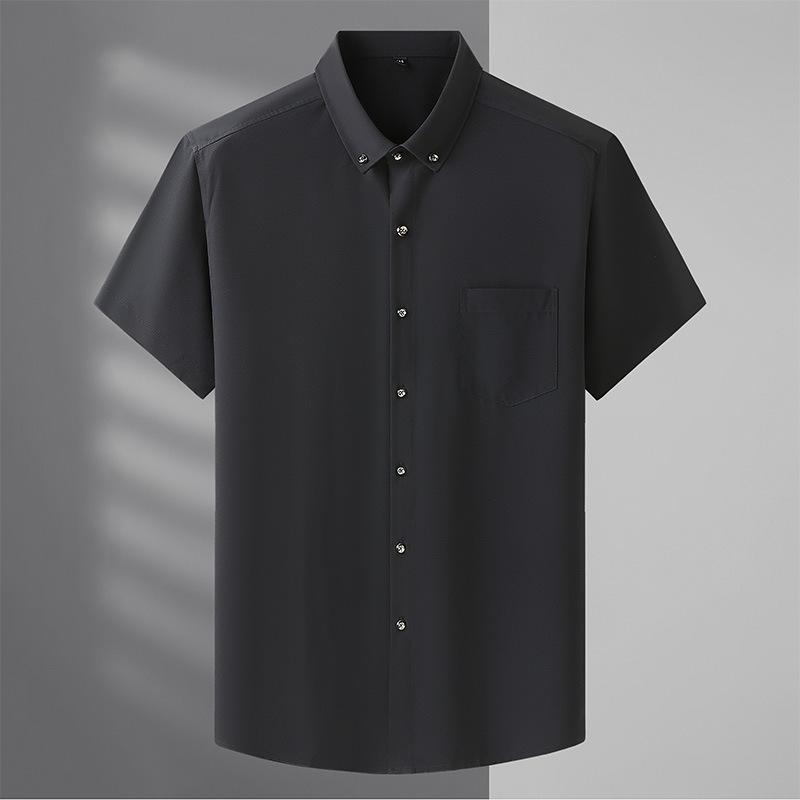 Большого размера тонкая короткорукавная однотонная рубашка мужская business casual свободная полнящая увеличенная рубашка летняя 8810*175/L чёрный
Большого размера тонкая короткорукавная однотонная рубашка мужская business casual свободная полнящая увеличенная рубашка летняя 8810*175/L чёрный