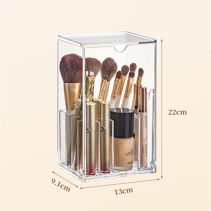 Большой органайзер для кистей для макияжа с крышкой, крышка с откидной створкой, акриловый органайзер для косметических инструментов с разделителями, для губной помады, бровей, тональной основы
Большой органайзер для кистей для макияжа с крышкой, крышка с откидной створкой, акриловый органайзер для косметических инструментов с разделителями, для губной помады, бровей, тональной основы