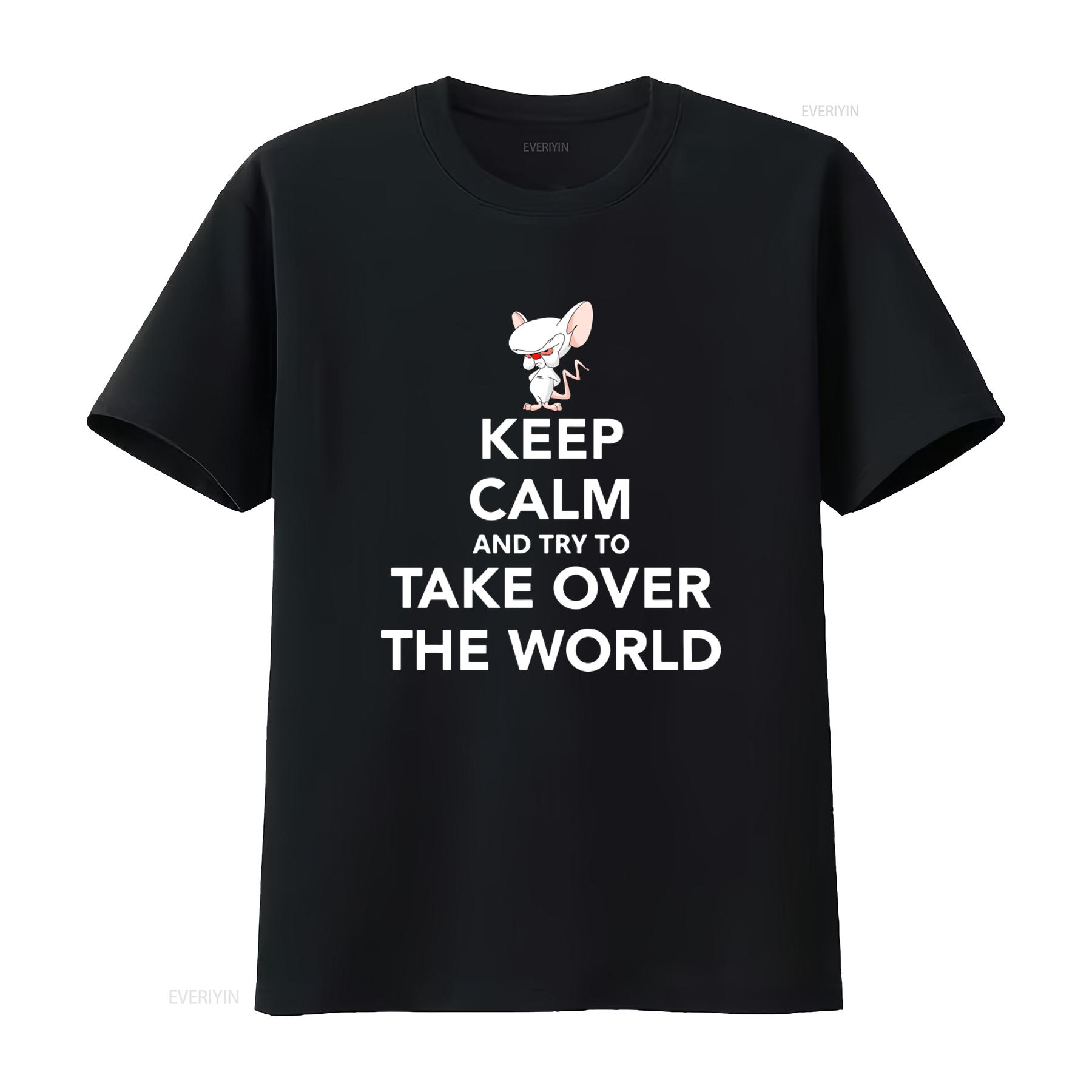 Keep Calm And Try To Take Over The World Cartoon Mouse Funny T Shirt For New vintage Washed graphic Top For Everyday Wear 4XL
Keep Calm And Try To Take Over The World Cartoon Mouse Funny T Shirt For New vintage Washed graphic Top For Everyday Wear 4XL